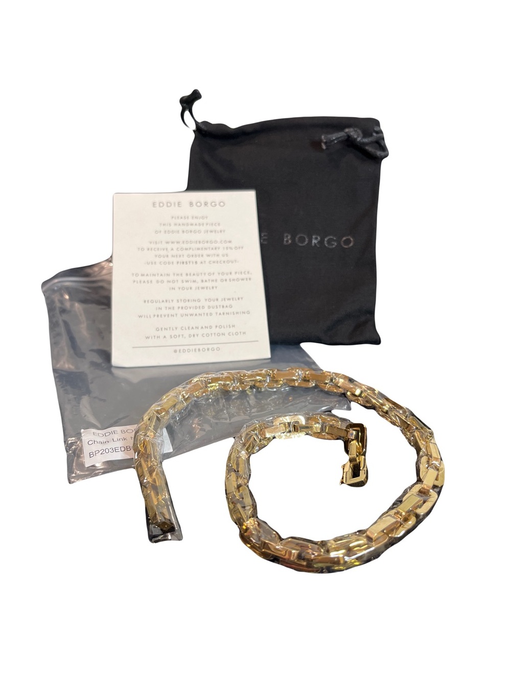 🔥 NWT Eddie Borgo 12k Gold Supra Link Necklace 17”